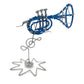 Miniature Wire Art Trumpet hand-crafted from aluminium wire