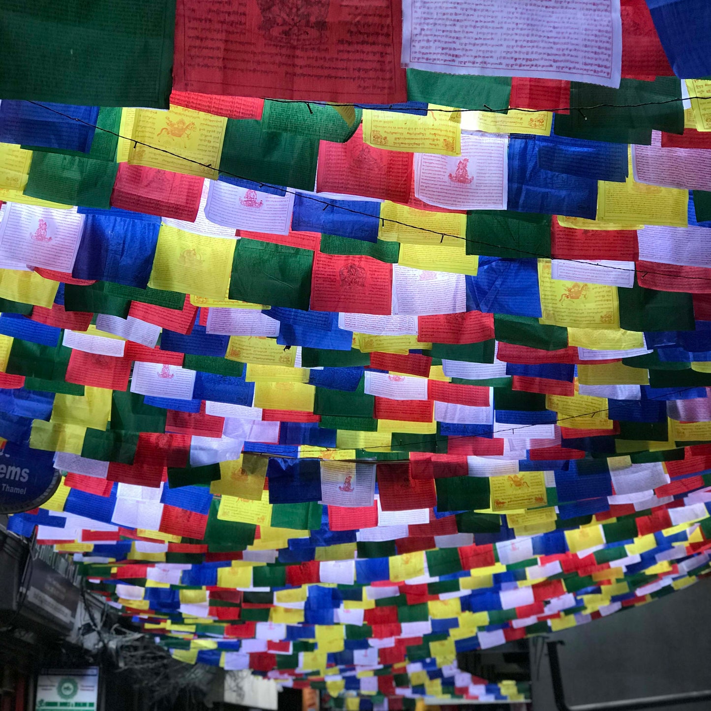 Buddhist Tibetan Prayer Flag Large 480cms street view
