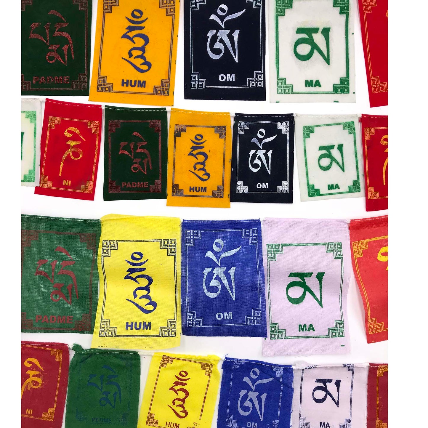 Buddhist Tibetan Prayer Flag Om Mani Padme Hum Cotton Mini comparison