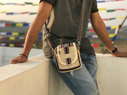 HEMP Sling Bag made from 100% natural, organic and eco-friendly handwoven HEMP