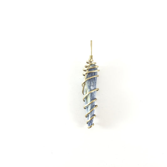 Handcrafted wire and Blue Lace Stone Pendant
