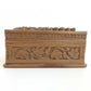Secret Box made from walnut wood and hand carved flowers and leaves pattern to keep your jewelry safe