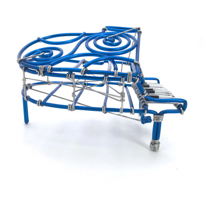 Miniature Wire Art Piano hand-crafted from aluminium wire