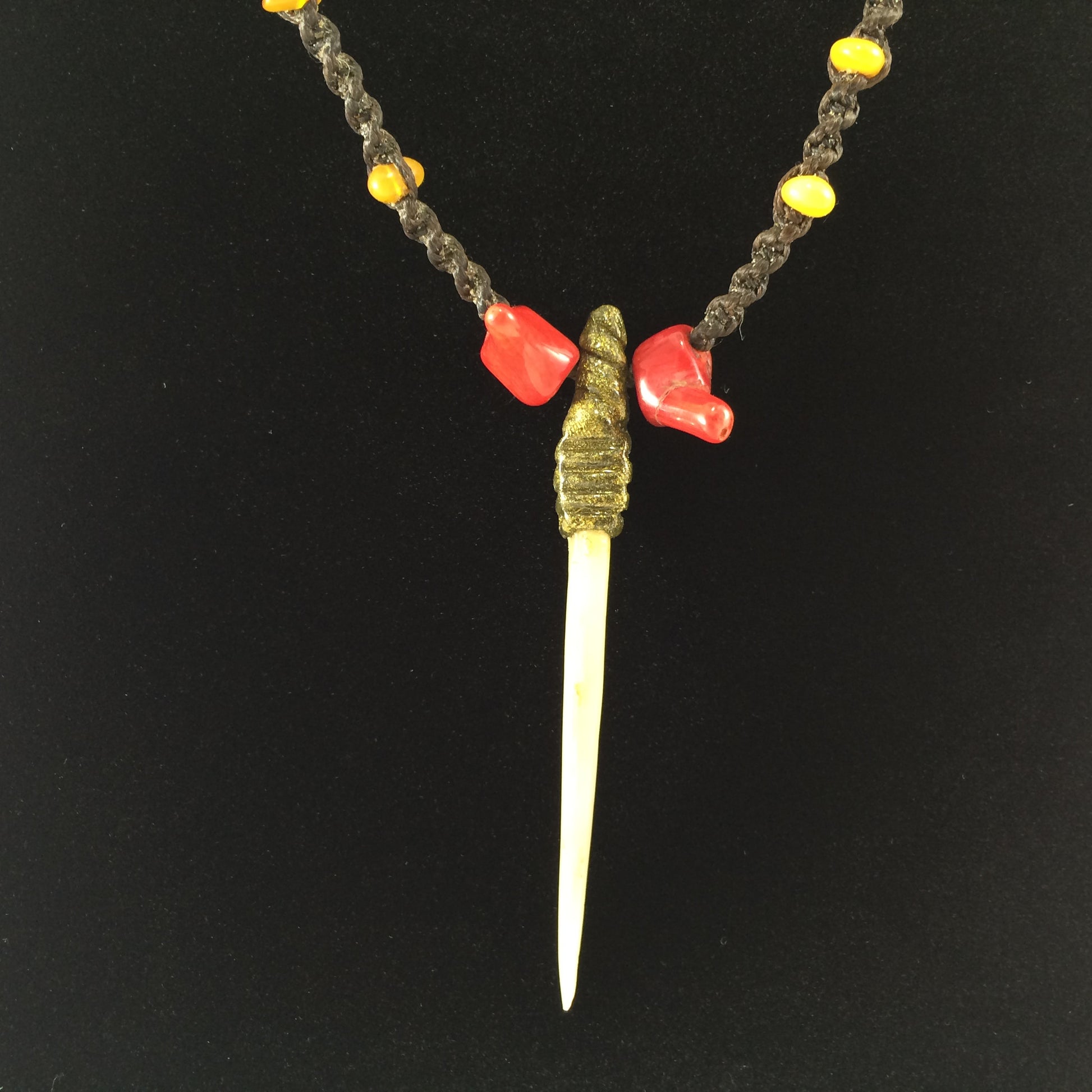 Handcrafted fish bone neckpiece