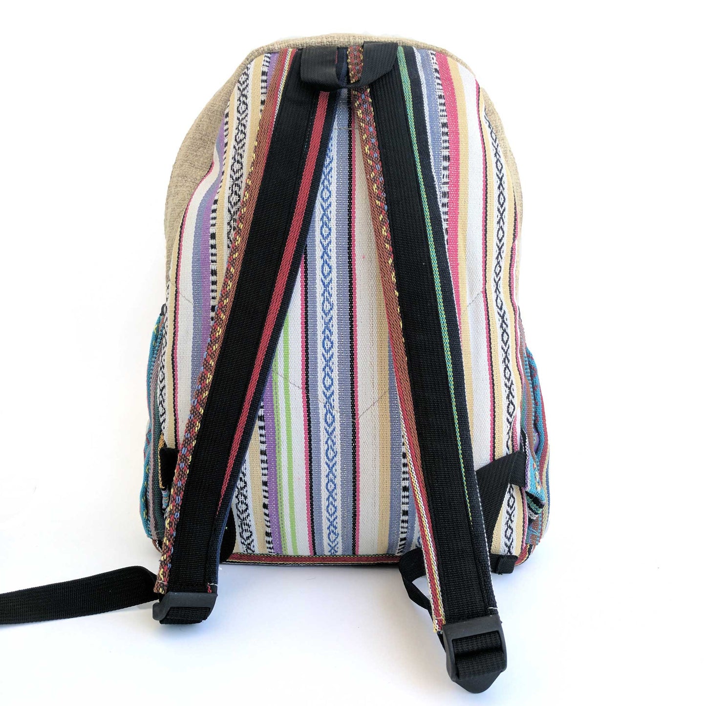 Backpack made from 100% pure hand-woven HEMP rear view