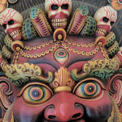 Guardian Bhairav Wooden Wall Mask big size