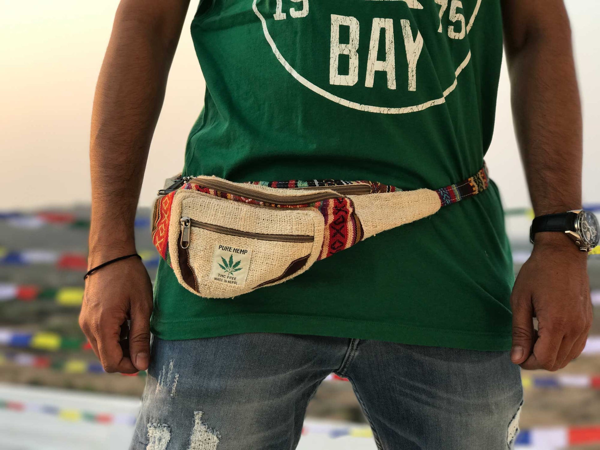 HEMP Fanny Pack made from 100% natural, organic and eco-friendly handwoven HEMPFanny Pack