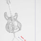Miniature Wire Art Guitar hand-crafted from aluminium wire