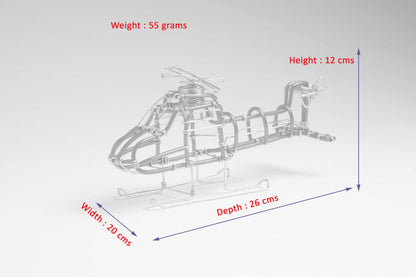 Miniature Wire Art Helicopter hand-crafted from aluminium wire