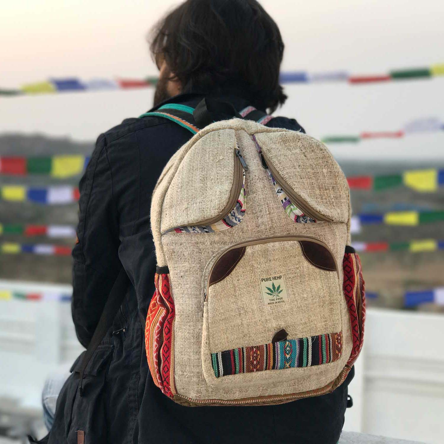 Backpack made from 100% pure hand-woven HEMP