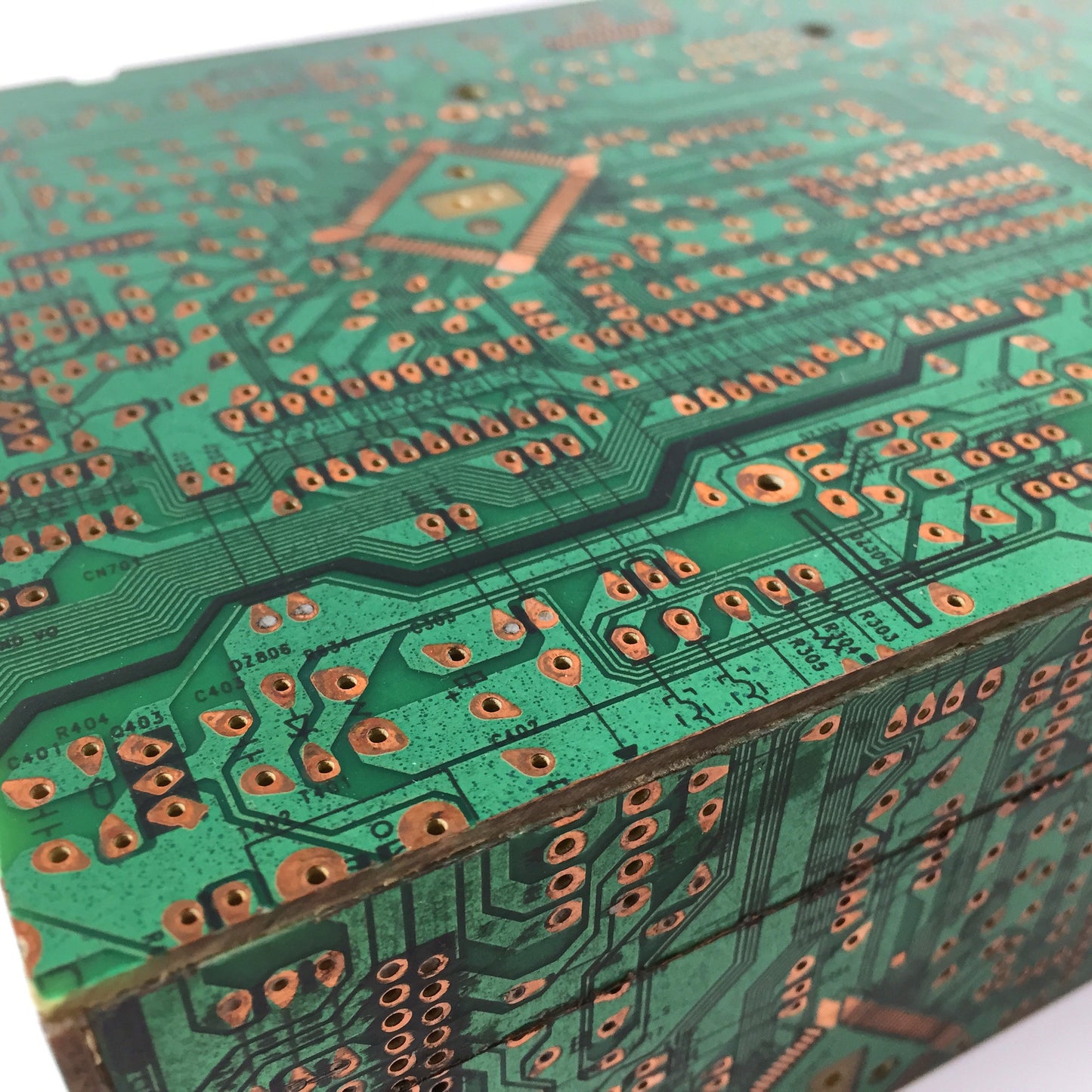 Techno Box handcrafted from MDF wood and recycled motherboard