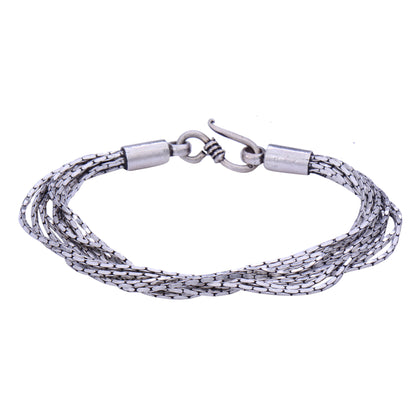 Sterling Silver Bracelet 6 Fine Strings