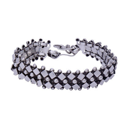 Sterling Silver Bracelet Diamond Balls Pattern