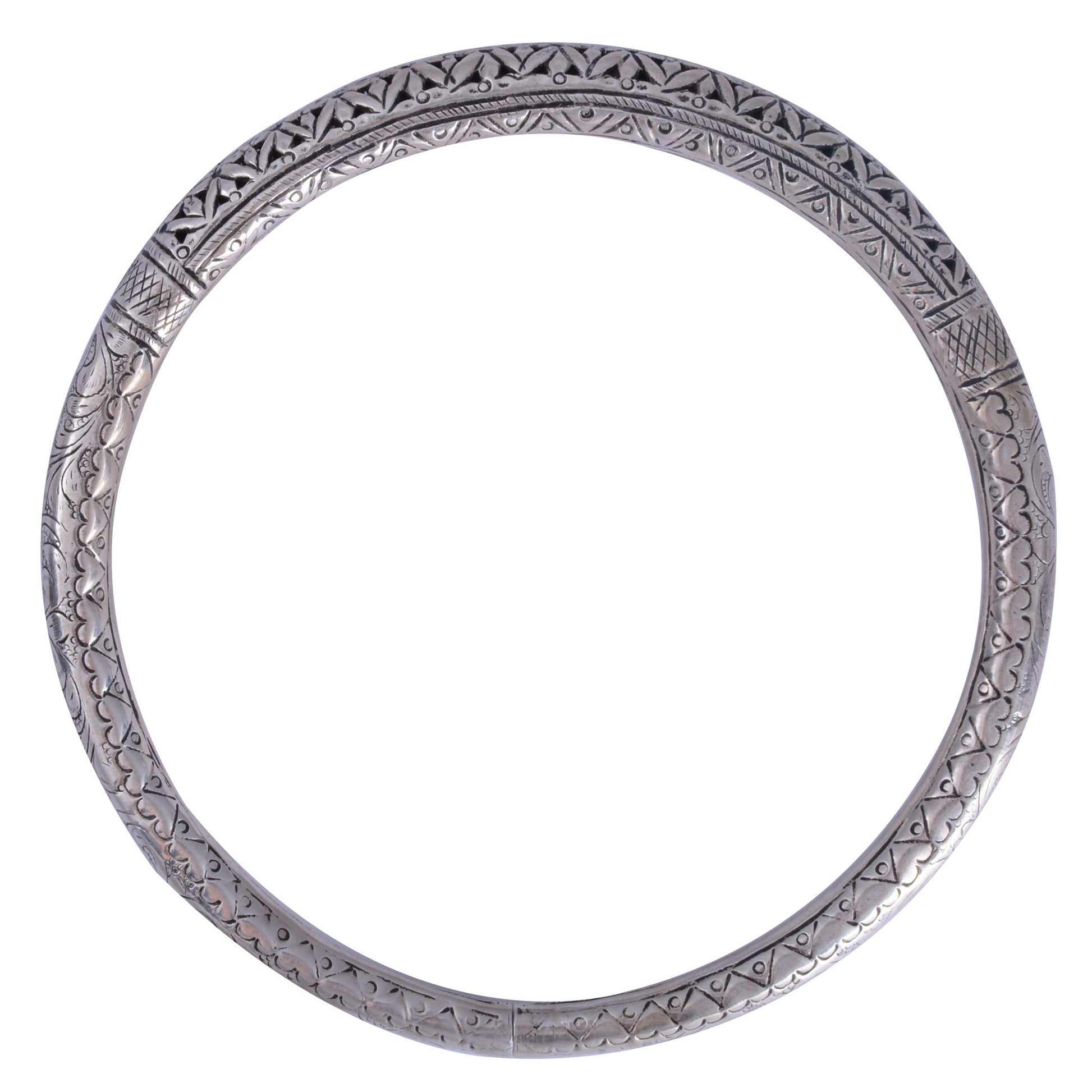 Sterling Silver Neckring Star Pattern