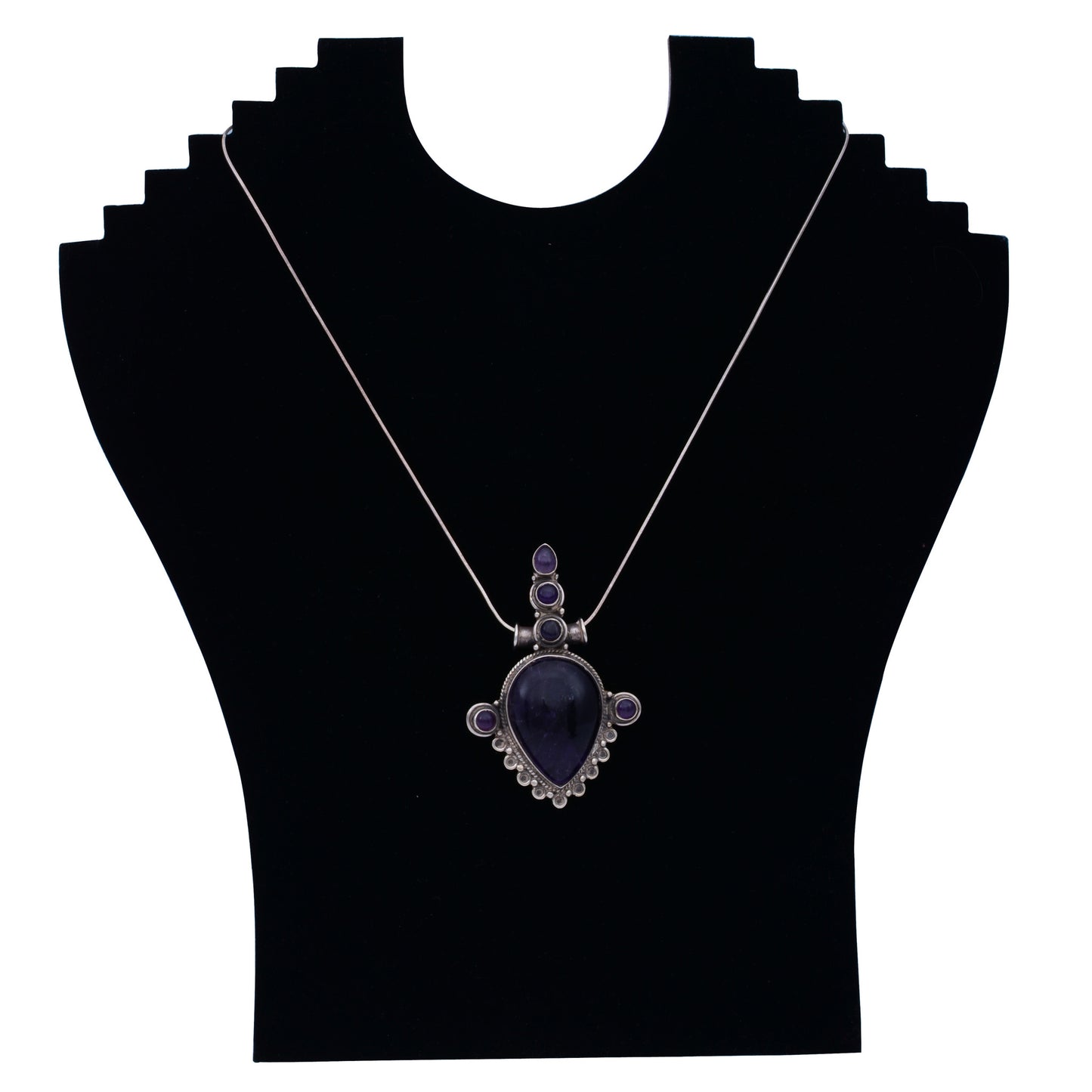 Sterling Silver Neckpiece Lilac Amythyst