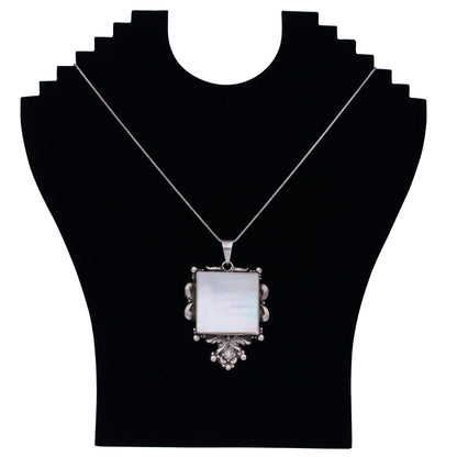 Sterling Silver Neckpiece Shell Pendant Square