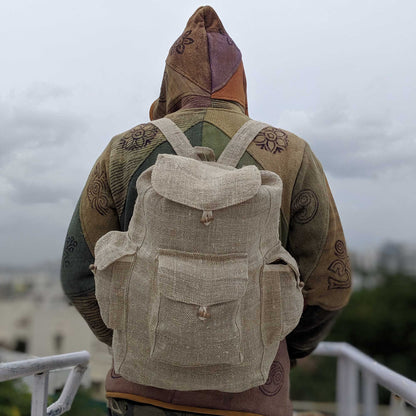 Pure hemp sack backpack