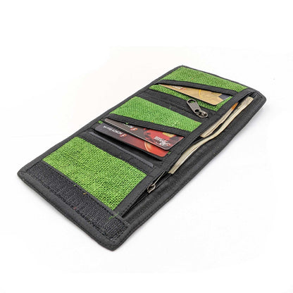 Hemp Wallet 3 Fold Rasta with Cards and Money