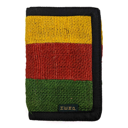 Hemp Wallet 3 Fold Rasta top look