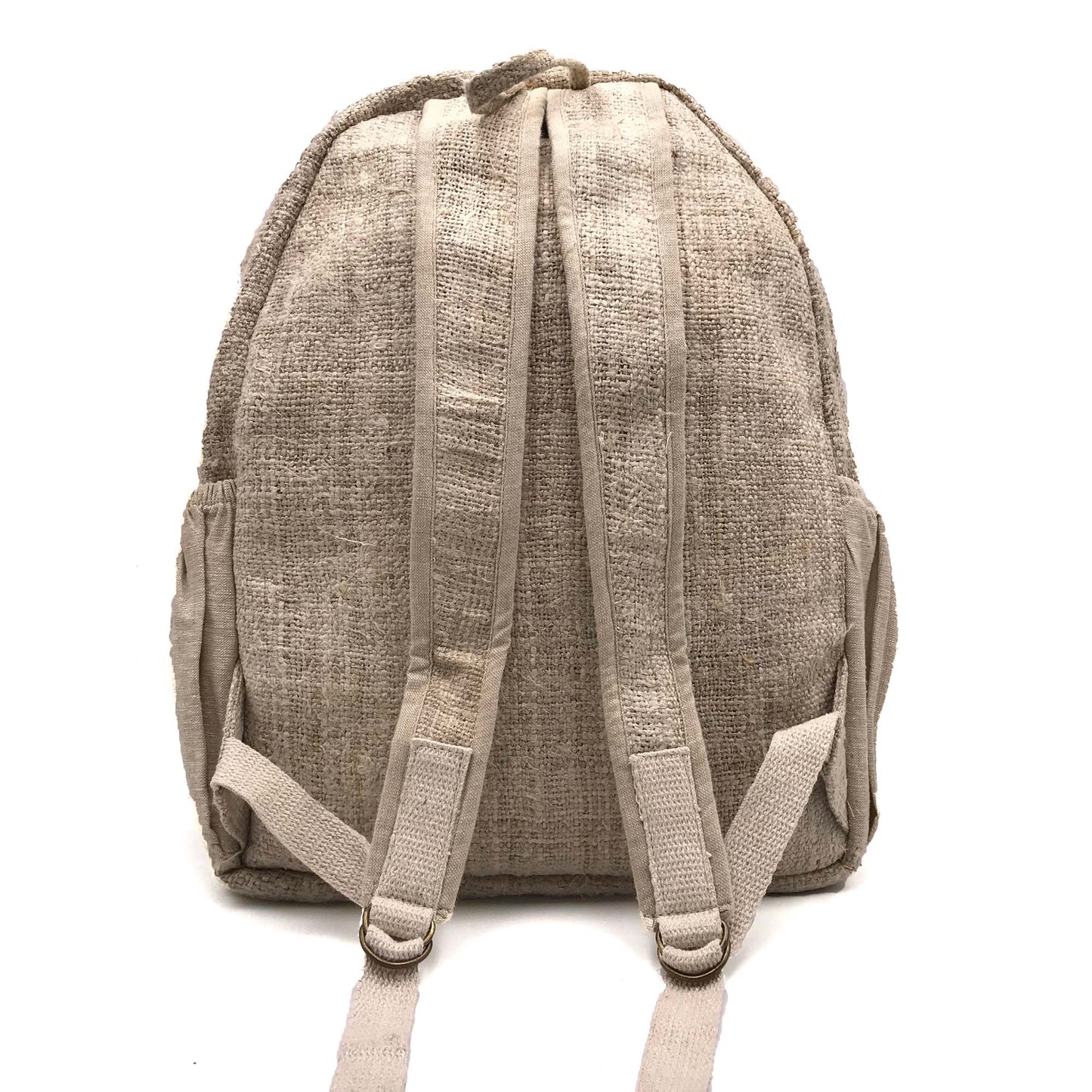 Backpack made from 100% pure hand-woven Hemp back view