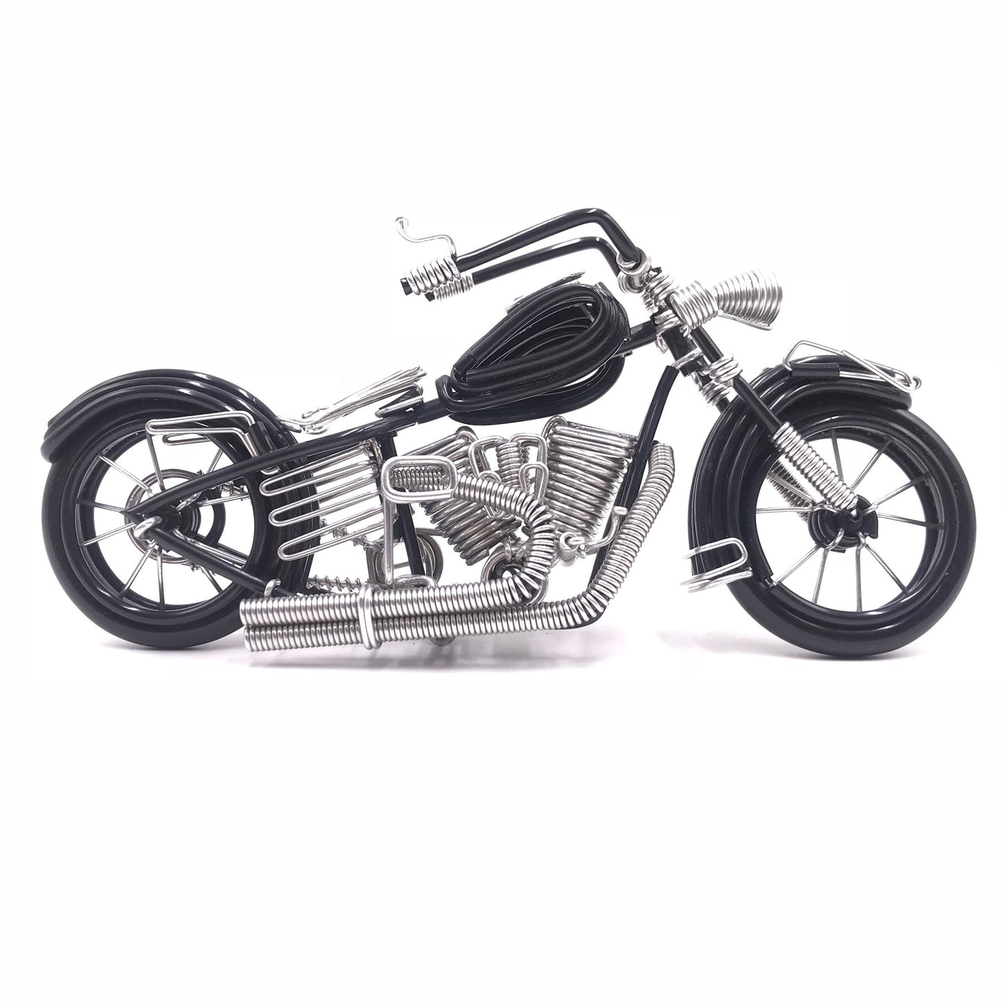 Miniature Wire Art Vintage Motorcycle hand-crafted from aluminium wire