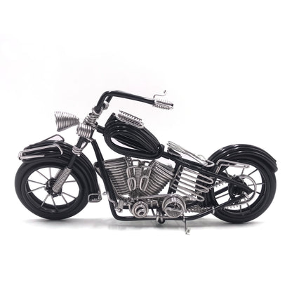 Miniature Wire Art Vintage Motorcycle hand-crafted from aluminium wire