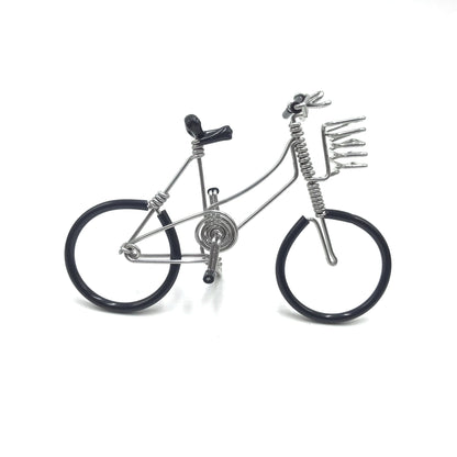 Miniature Wire Art Bicycle C hand-crafted from aluminium wire