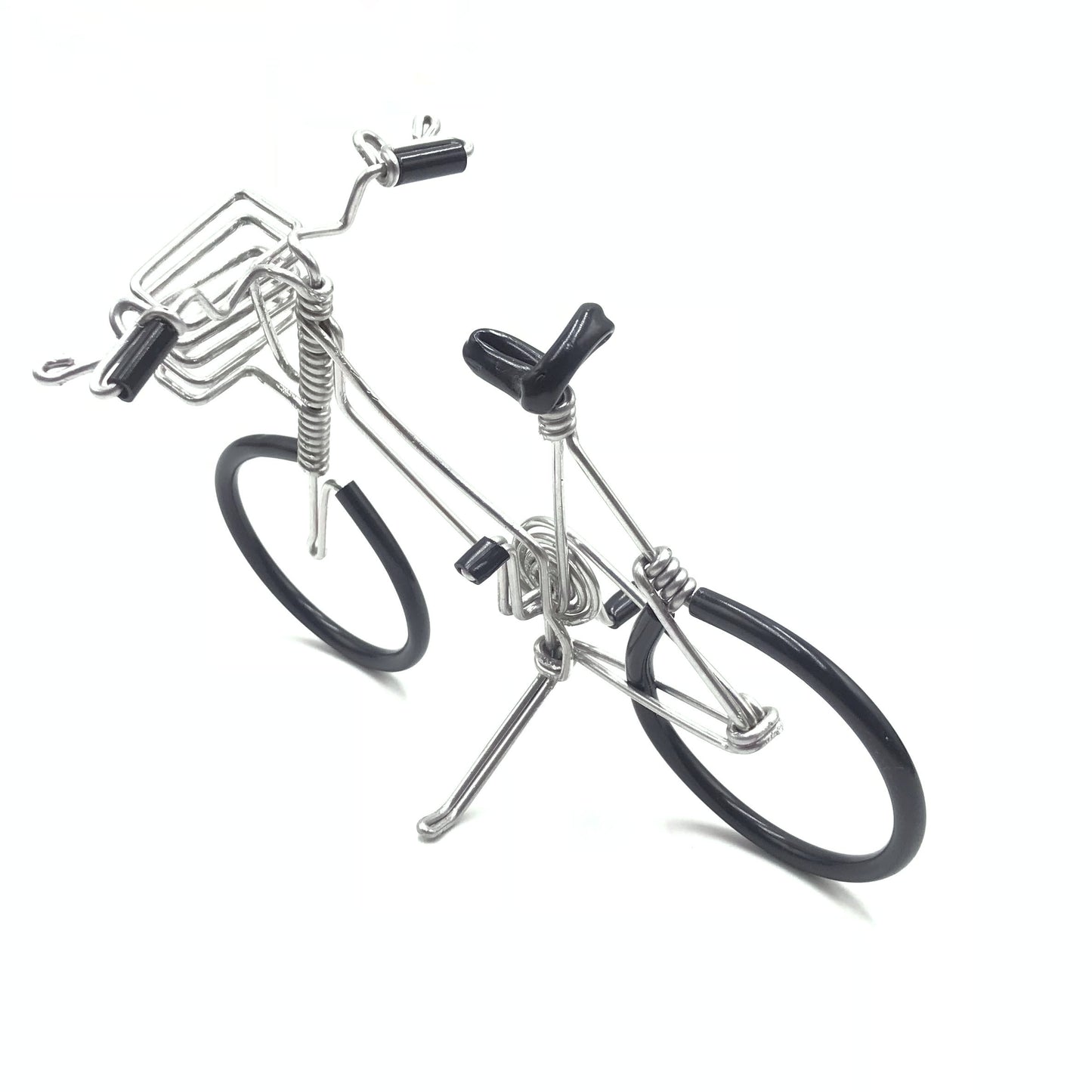 Miniature Wire Art Bicycle C hand-crafted from aluminium wire