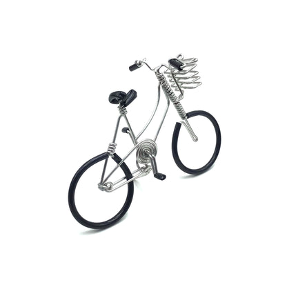 Miniature Wire Art Bicycle C hand-crafted from aluminium wire