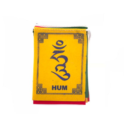 Buddhist Tibetan Prayer Flag Om Mani Padme Hum Velvet