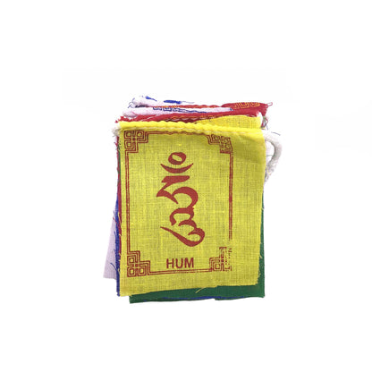 Buddhist Tibetan Prayer Flag Om Mani Padme Hum Cotton Mini