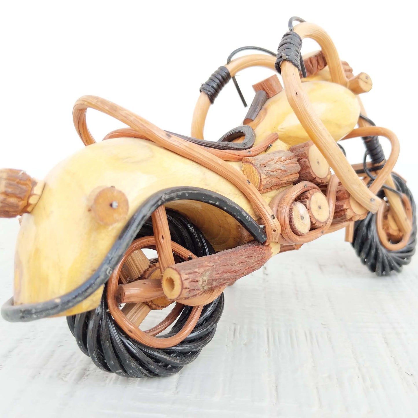 Cruiser bike hand-crafted from wood