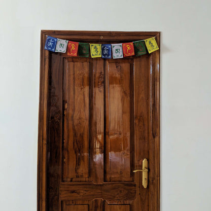 Prayer Flag Om Mani Padme Hum Cotton on home door