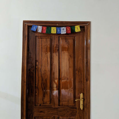 Prayer Flag Om Mani Padme Hum Cotton Mini on home door