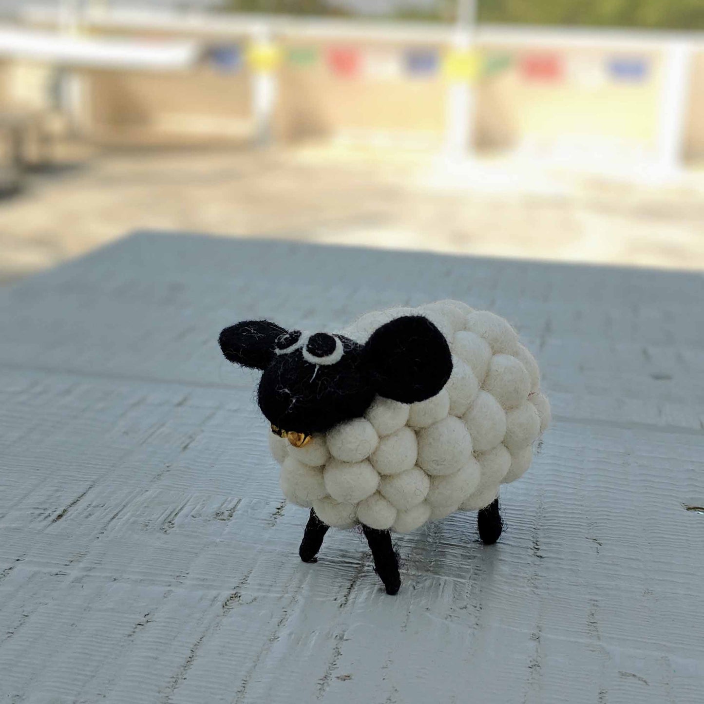 Sheep hand-crafted from felt